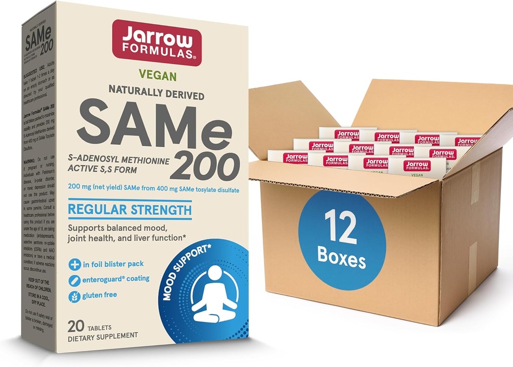 Jarrow Formuly rovnaké 200 mg, podporuje spoločné zdravie, funkcie pečene, metabolizmus mozgu, 20 tabliet, až 20 dní dodávky (Stoj 12)