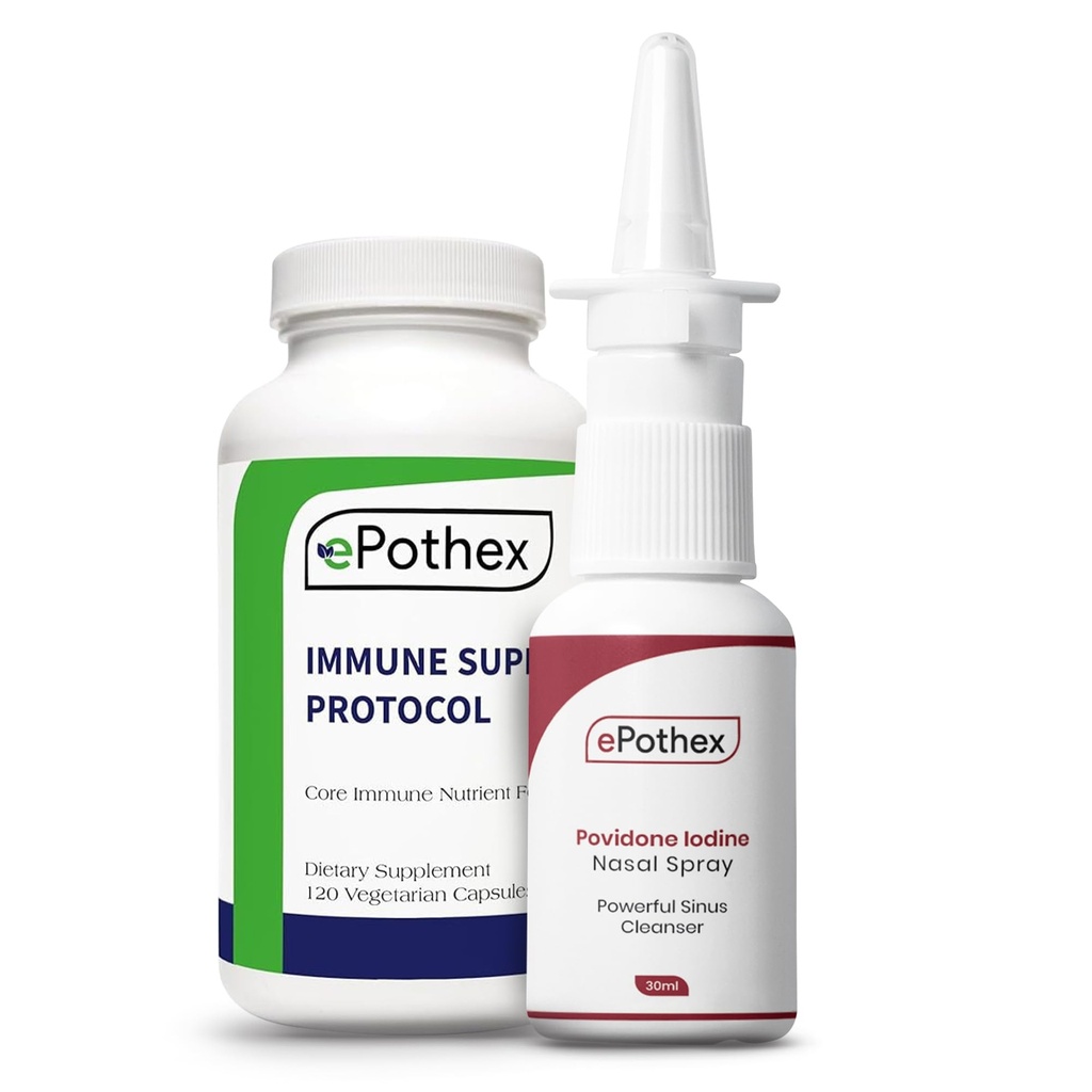 Imunitná odpoveď Recovery Bundle - Immune Support Protocol - 1% Povidón Iodine Nosálny sprej