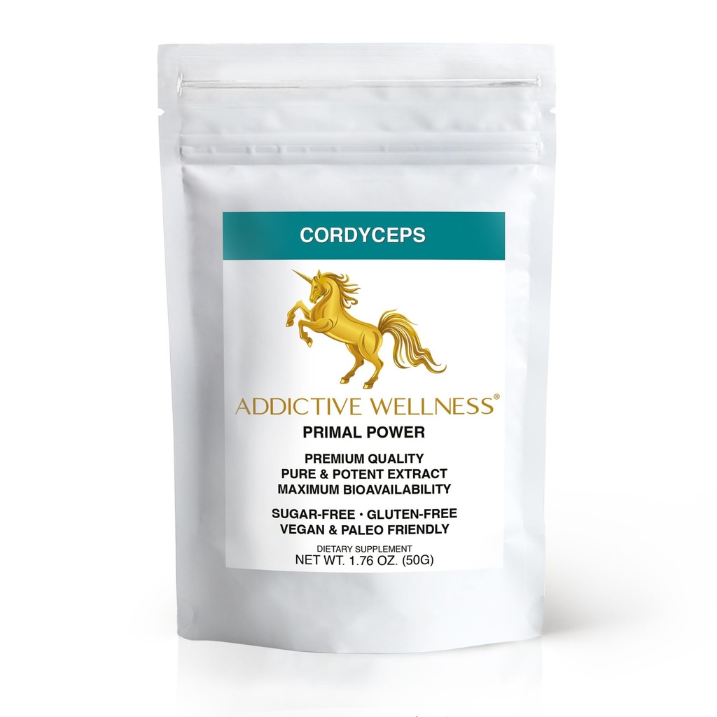 Prídavný wellness Cordyceps CS-4 extraktový prášok - čistý a silný pre energiu a vytrvalosť, 1 paket