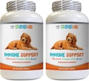 k9 Power Immune Dog - Pes Immune Support - Celkové zdravie a Wellness Boost - ANTIOXIDANT - Zdravie pečene - Turkumický kurkumín pre psy - 2 fľaše (120 Treats)