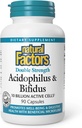Prírodné faktory - Acidophilus & Bifidus, podporuje dobre Being & Tráviace zdravie, 90 Kapsule