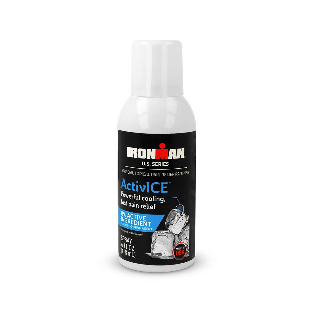 Curad IRONMAN ActivICE Chladiaci sprej, Topická úľava od bolesti pri artritíde, kĺbe, svalovine, bolestiach a bolestiach chrbta a tela, 4 oz (1 počet)