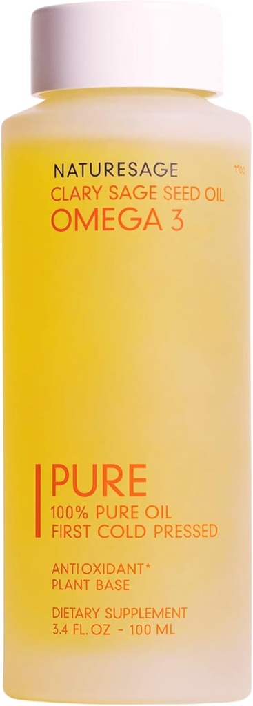 Pure Vegan Liquid Omega 3 Oil, Plant-Based Alternatíva k Omega 3 Fish Oil, 3.4 fl. oz.