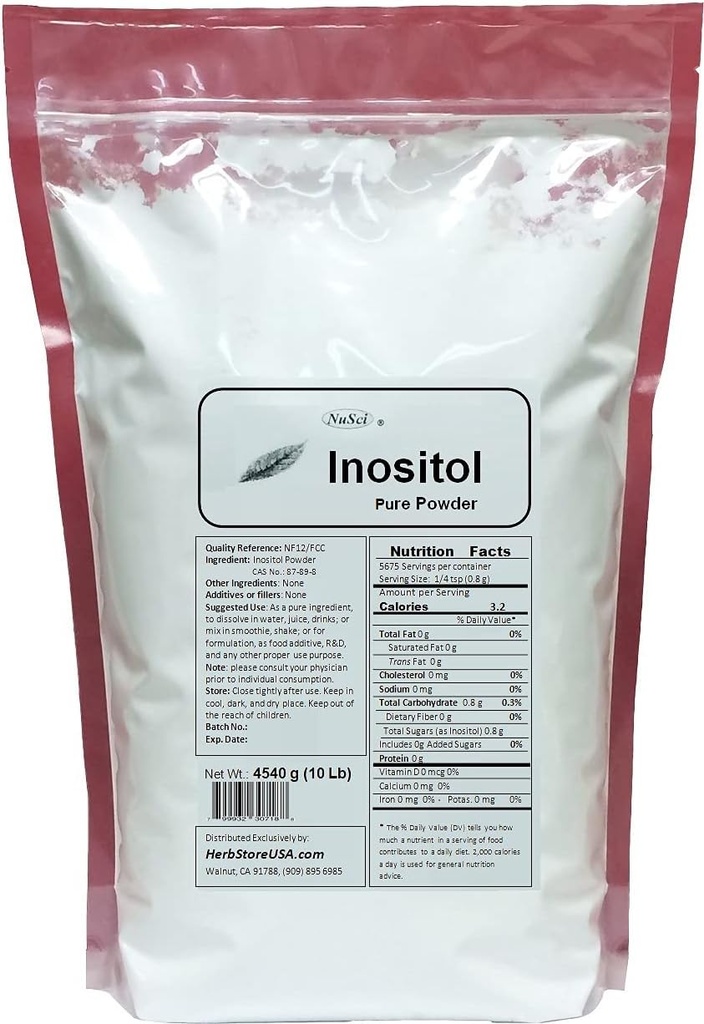 Inozitol Bulk Pure Powder NF12 & FCC Standard kvality (4540g (10 Lb))