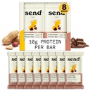 Poslať Bary Plant-Based Vegan Healthy Protein Bars, S Greens (Peanut Cacao Crunch, 8 Bars) 