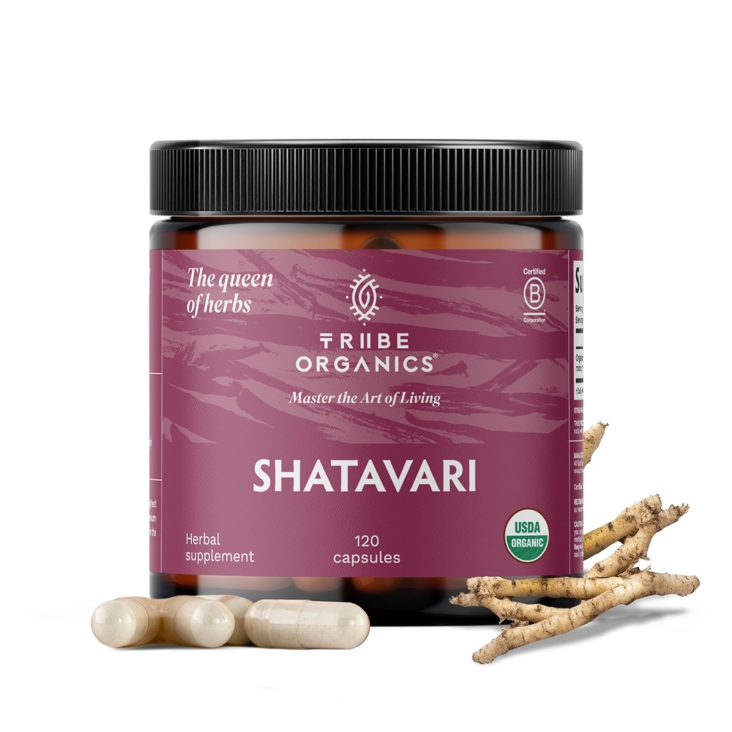 TRIBE ORGANICS Organic Shatavari Herbal Supplement - Hormonálna rovnováha 