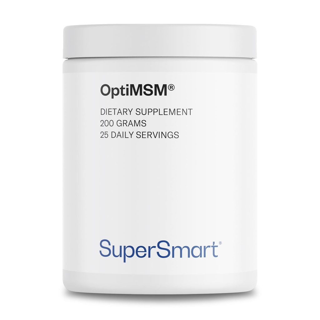 Supersmart OptiMSM (Patented & High Phylanty Formula) - Metyl- Sulfonyl-Metán MSM Prášok Supplement 