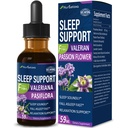 Valerian Sleep Support Drops, Gotas de Pasiflora y Valeriana y Lavanda para Dormir Profundamente rapido. Vášeň Kvetinový a levanduľový extrakt Tekutý tinktúra pre rýchle a zdravé spánok. 2oz