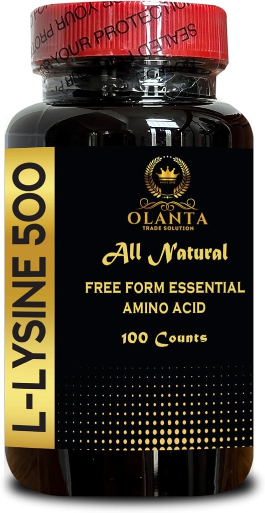 L-LYSINE 500 - Free Form Amino Acids, Lysin Complex, Immune Support, Lip & Skin Health Supplement, Support Hormone Regulation, L-Lysine Supplement - 1 Fľaša 100 Počet