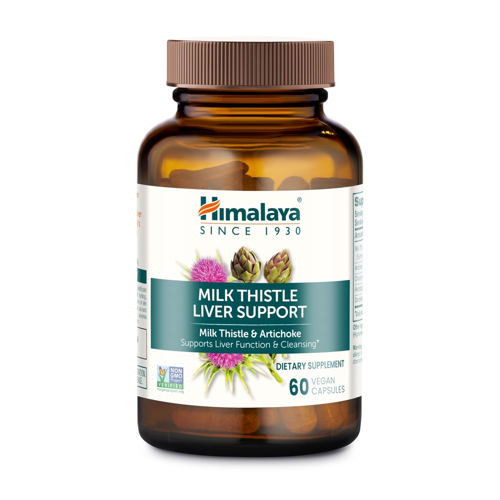 Himalájske mlieko Pečeň podpora - s údenou, Andrographis, púpava, a Silymarin pre čistenie pečene, detox a funkcie - Vegan, non-GMO, lepidlo zadarmo, 350 mg, 60 Kapsule