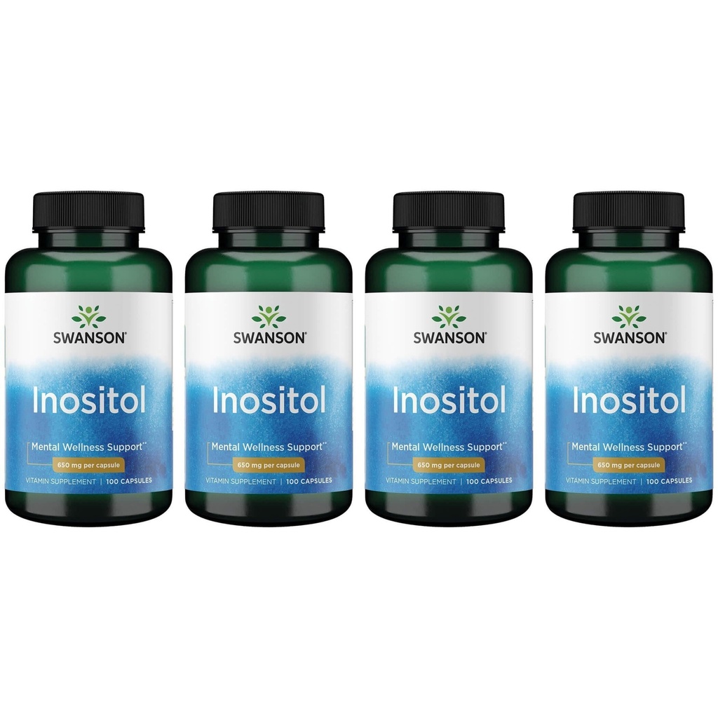 Swanson Inozitol 650 Milligrams 100 kapsúl (4 balenia)