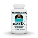 Zdroj Naturals Vitamín D-3, podporuje Bone & Immune Health, 2000 iu - 400 Kapsule