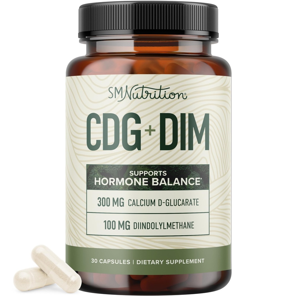 D-Glukarát vápenatý s DIM doplnkom pre Estrogen Detox & Hormone Balance for Women & Men 