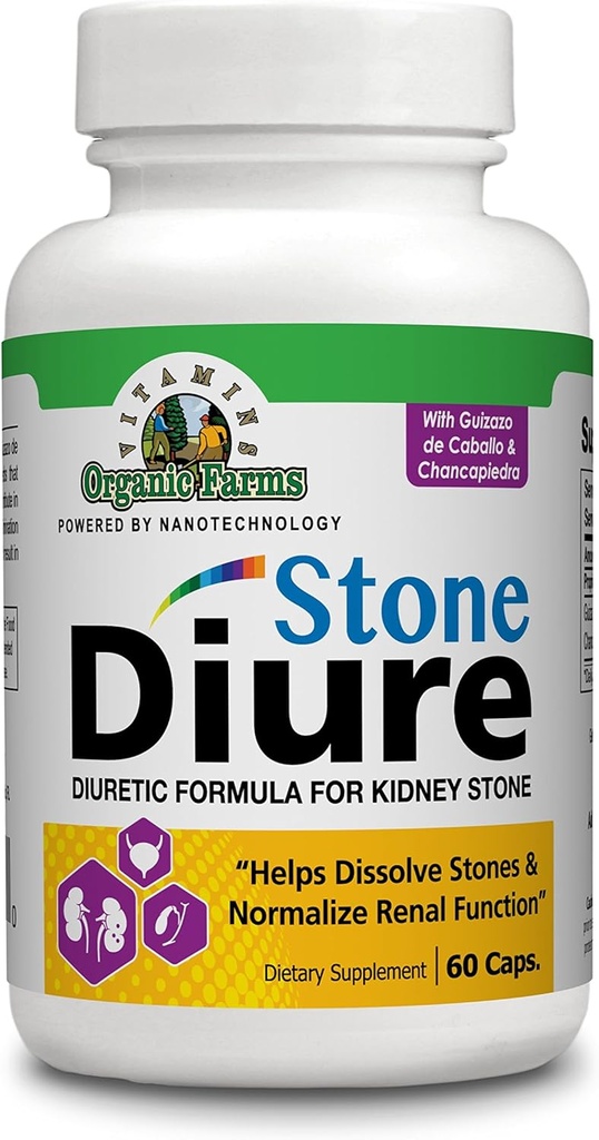 Diure Stone - 60 Caps - Diuretiká Formula - 100% prírodné - Dietary Supplement