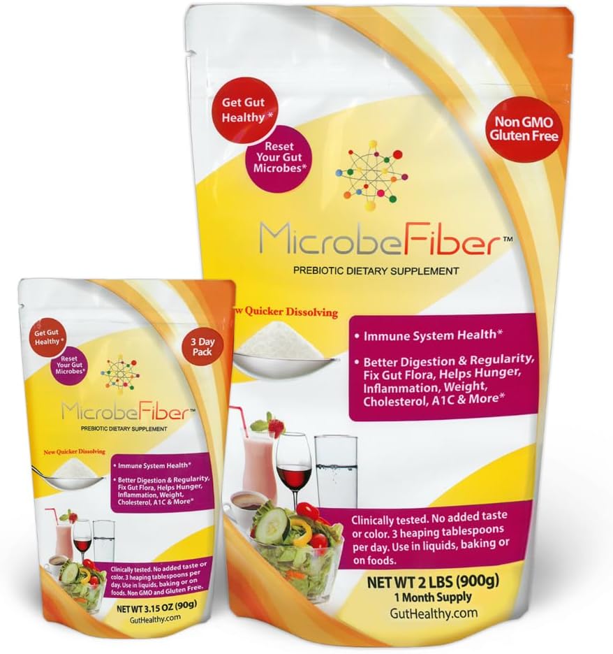 Prebiotické Rozpustné vlákno - Reset Gut mikróby & Získajte Gut zdravý - 30 dní dodávky s bonusom 3-Day Pack