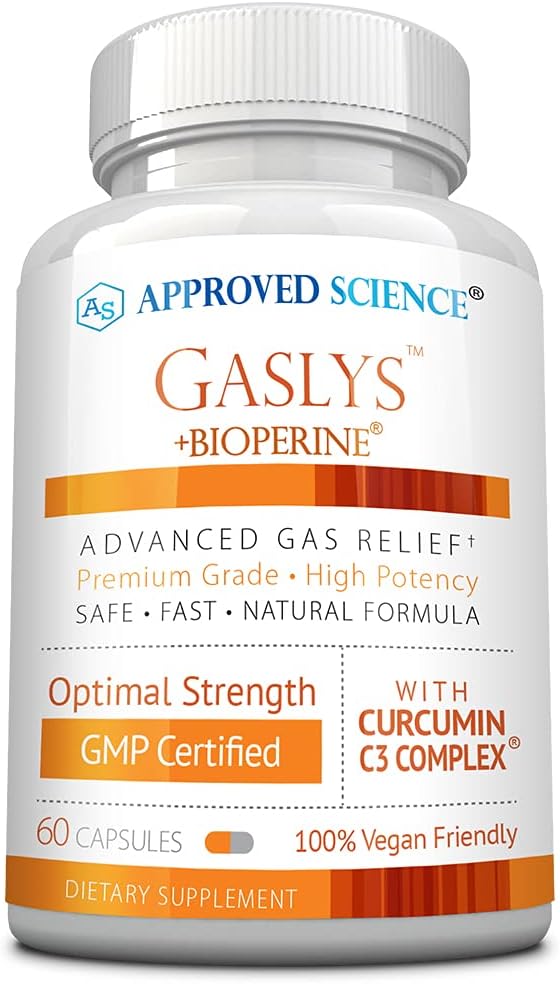 Schválená veda® GaslysTM - Soothe Digestive Tract, Alleviates Gas and Žalúdočné kríčky - Artichoke Powder, Ginger, Fenikel Seed - 60 gróf - balenie po 1