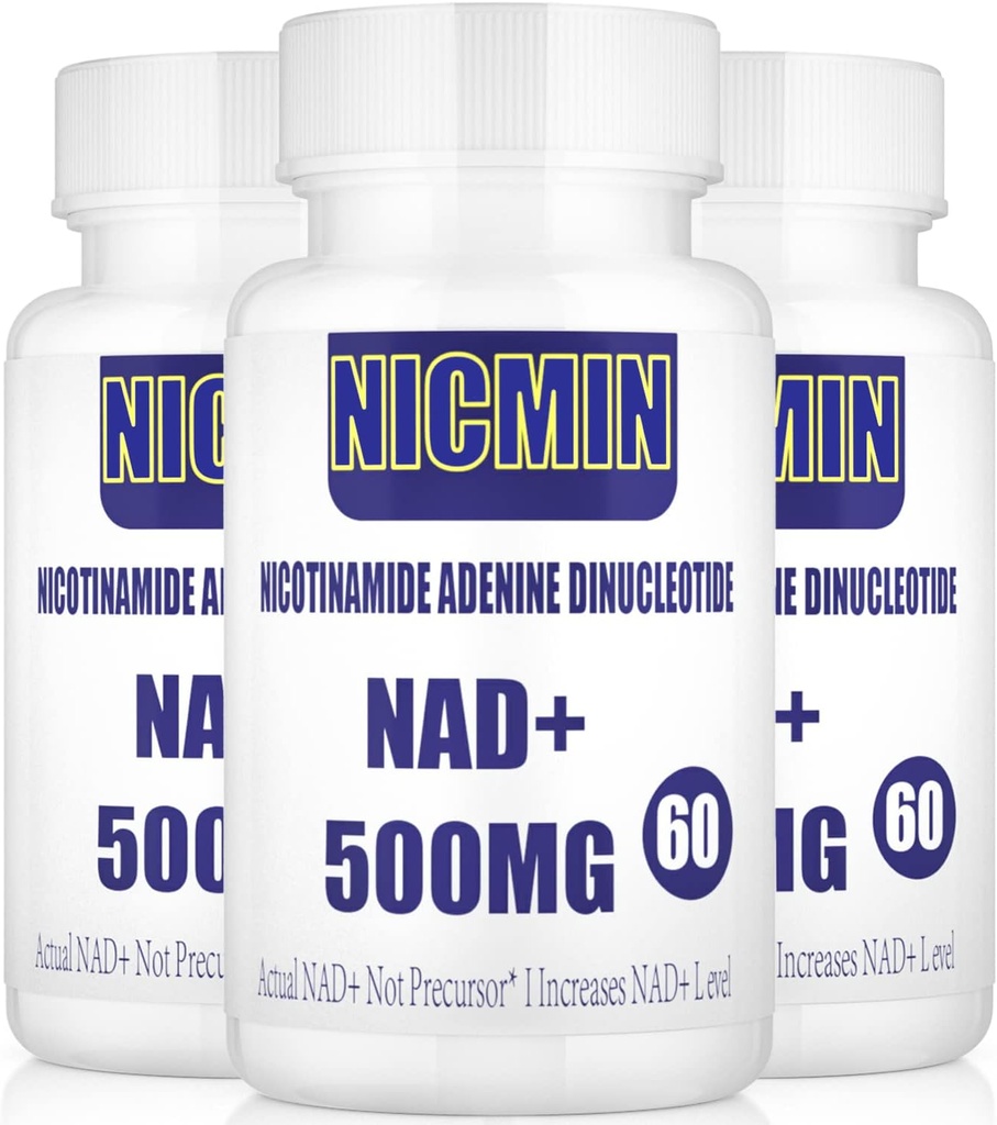 Lipozomálne NAD+ 500mg s TMG 300mg, Actual NAD+ Supplement (Not a Precursor) Efektívnejšie ako NMN, Nicotinamid Riboside Alternatíva pre bunkovú energiu, zdravé starnutie a svalové opravy 180 kapsúl