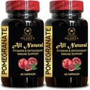 Pomegranate Extract - Dietary Supplement od Antioxidant, Superfood Powder Kapsule od Muži a ženy, Natural Pomegranate Pills, Anti-Aging Supplement - 2 Fľaše 120 Kapsule