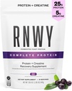 25g Acai Protein + 5g Creatin Powder, Vegan Plant Based Protein with Digestive Enzymes to Build & Recover, 21 Servings