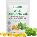 Oregano Oil Capsules,2 in 1 6000mg Oregano Oil with Black Seed Oil, Wild Oregano Oil Immune and Antioxidant Support,Non-GMO,Gluten Free,120 Softgels (1 vrecko)