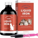 Železo Doplnky pre mačky - Tekuté železo pre anémiu s mačkami Vitamíny, Podporte hladinu železa, Podporte červené bunky, Boost energie a vitality v mačka zdravie, 3.4oz(100ml)