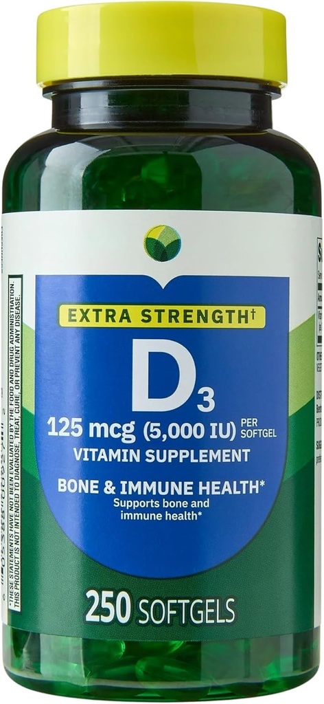 H4U Extra sila Vitamín D3 5000 IU (125 μg) Softgels 