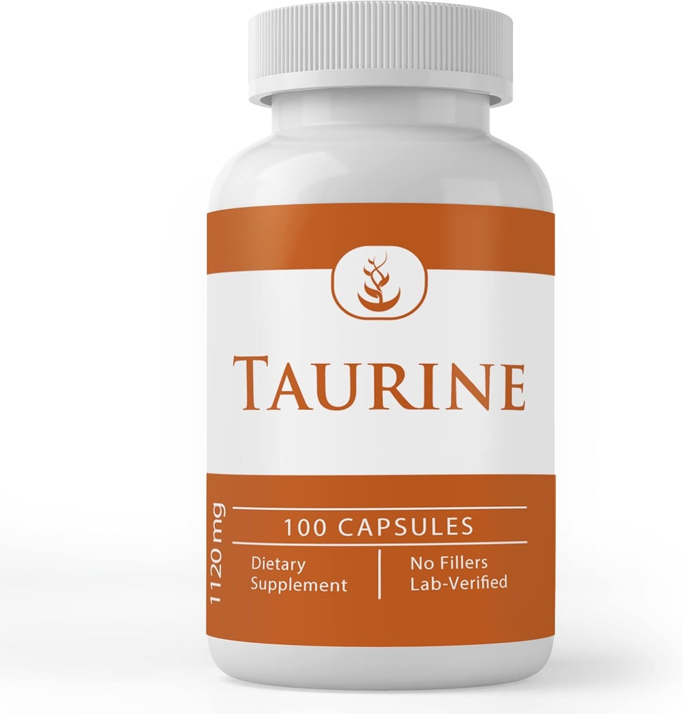Pure Original Ingredients Taurín, (100 Kapsule) 100% Pure, No Aditives Or Fillers, Lab Overified