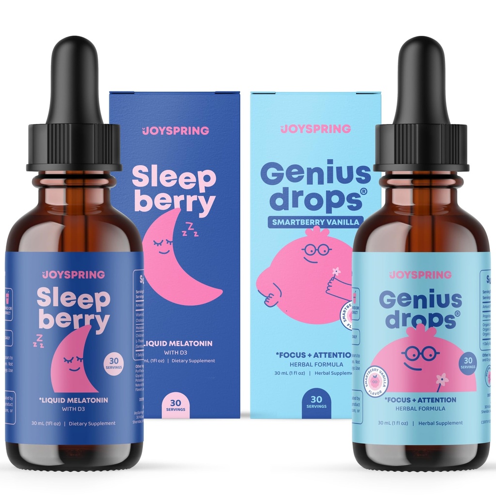 JoySpring SleepBerry Tekutý Melatonín a génius kvapky Smartberry Vanilla pre deti
