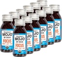 TEAONICKÉ Môj mozog Mojo: Focus Wellness Shots - USDA-Certifikovaný Vegan Formula s Ginkgo Biloba, Ginger, Turmerica - 12 fliaš x 2 Fl Oz Každý - Gluten-free, non-GMO