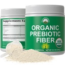 Organické prebiotické Fiber 3-in-1 Vegan prášok pre zdravie Gut. USDA Organic Raw Whole Food Plant Based Prebiotics Digestive Supplement with Organic Inulin (Jerusalem Artičoke), Acacia Fibers, SunFiber