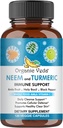Organické Veda Neem & Turmeric Kapsule s plodov Amla, Tulsi, svätá bazalka, Black Pepper Extract - Imunitná podpora Dietary Supplement - Boosts Healthy Clear Skin & Cellular Defense - 120 Vegan Kapsule