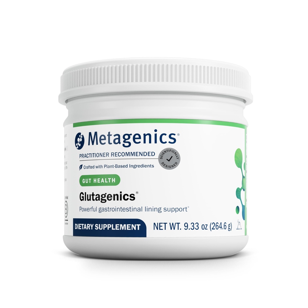 Metagenics Glutagenics - L-Glutamine with Deglycyrrhizinated Licorice (DGL) & Aloe Vera - podporuje zdravie Gut, tráviaci systém a imunitný systém - non-GMO, bezlepkový prášok doplnok - 60 Servings
