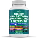 NOVÁ VEK Vitamíny pre zdravie očí s čučoriedkovým luteínom a zeaxantínom Lykopén Resveratrol Hroznové semeno Astaxantín - vitamín pre oči - počet 60