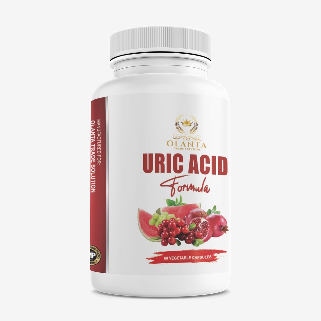 Generic URIC Acid Complex - Zelerové semeno, podpora kyseliny močovej, Turmeric Supplement, Cranberry Fruit, Dolná kyselina močová Supplement, All-Natural Ingredients, Kyselina citrónová - 1 Fľaša 60 Kapsule