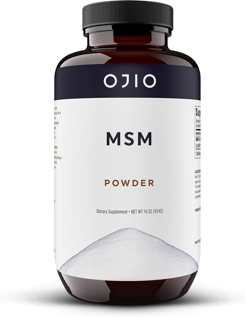 Pure OptiMSM MSM Powder - MSM Supplement - Joint, Skin, Hair, Nails - Kosher, Vegan, Gluten Free, Non-GMO, Žiadne pesticídy alebo Herbicídy - 16 oz (Súbor 1)