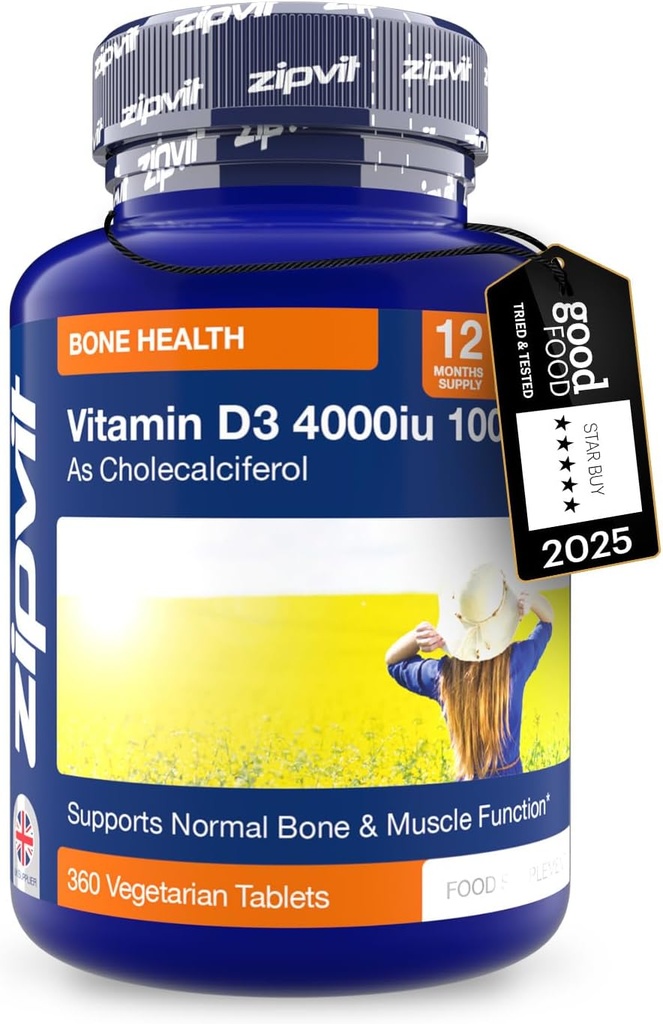 Zipvit vitamín D3 4000iu x 360 tabliet - vysoká sila vitamín D 