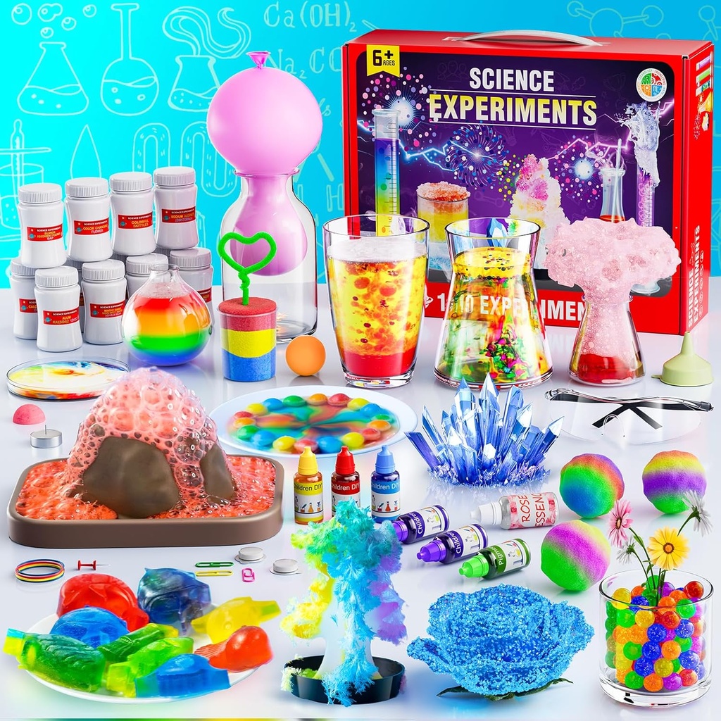 110 Lab Experiments Science Kits for Kids - STEM Projects Educational Scientific Hračky pre deti 6 7 8 9 10 12 Roky, Vianočné narodeniny Darčeky pre chlapcov a dievčatá, Chemistry Set, Learning & Education