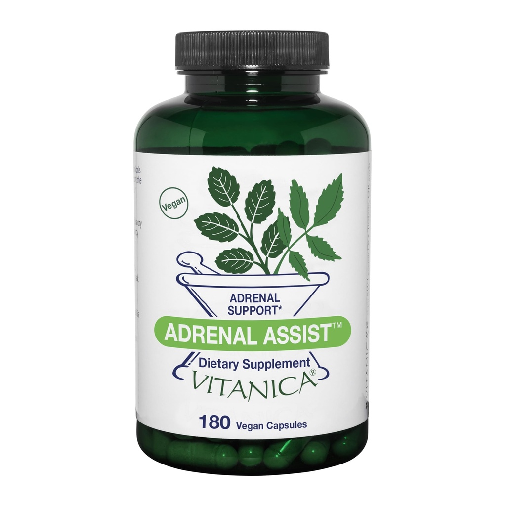 Vitanica Adrenal Assist, Adrenal Support, Vegan, 180 grófov