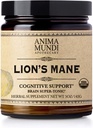 Anima Mundi Apothecary Lions Mane Brain Tuner Mushroom Powder - Organic Lions Mane Extract Powder for Cognitive Support - Organic Mushroom Powder Supplement (5oz / 141g)
