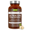 Igennus Ultra Pure Omega-3 EPA 500mg, vysoko koncentrované IFOS Certified Wild Fish Oil, Advanced RTG Triglycerid Form, Non-GMO, 90 Malé Softgels