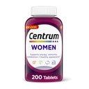 Centrum Multivitamínová tableta pre ženy, multivitamínový/multiminerálny doplnok so železom, vitamínom D3, B Vitamíny a antioxidant vitamíny C a E, bez lepidla, non-GMO zložky - 200 Počet