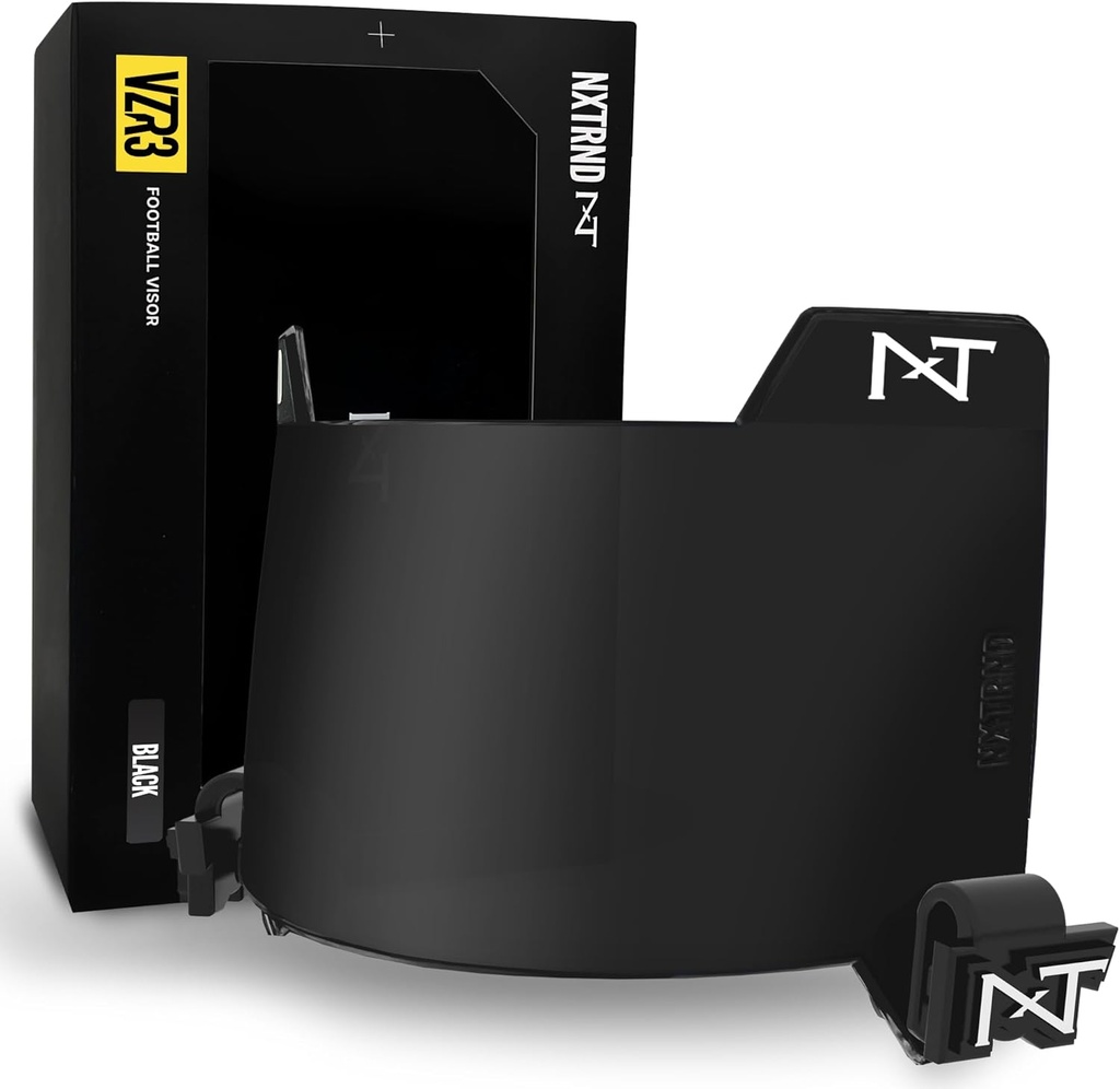 Nxtrnd VZR3 Football Visor, Zakrivené Lens Technology, Sedí pre dospelých a mládež futbalové prilby