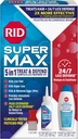 RID Super Max Lice Liečba Kit, zabije Lice & Super Lice & Vajcia + 24/7 Lice Defense, Pesticíd bez, 3,4 FL OZ Solution + 6.8 FL Daily Defense Shampoo & Conditioner + Nit odstránenie Comb