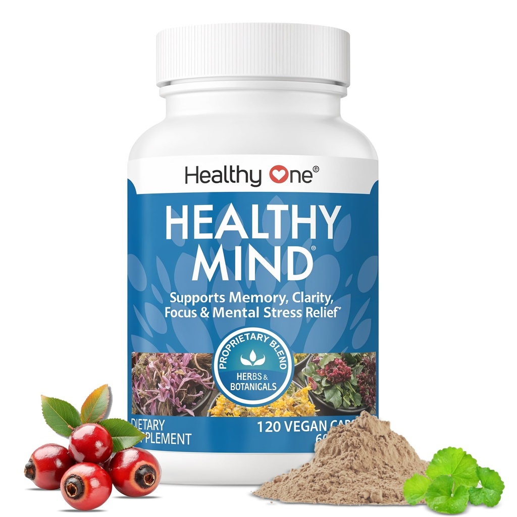 Zdravá myseľ - Bezpečná pre dospievajúcich - Mozog hmla - Kognitívna funkcia - Koncentrácia - Zameranie - Neurálna optimalizácia - Mood - Ginkgo Biloba - Ginseng - Rhodiola - Bacopa - Gotu Kola - Zelený čaj - 120 Gróf