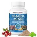 Zdravá myseľ - Bezpečná pre dospievajúcich - Mozog hmla - Kognitívna funkcia - Koncentrácia - Zameranie - Neurálna optimalizácia - Mood - Ginkgo Biloba - Ginseng - Rhodiola - Bacopa - Gotu Kola - Zelený čaj - 120 Gróf