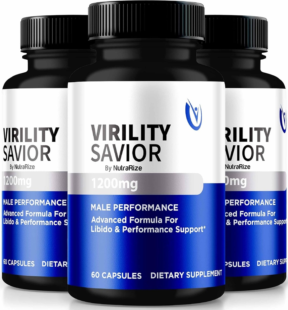(3 Pack) Virility Savior Capsules for Men, Official VirilitySavior Male Formula, Premium Pills for Max Performance and Confidence, All-Natural Support for Overall Health and Wellness (180 Capsules)