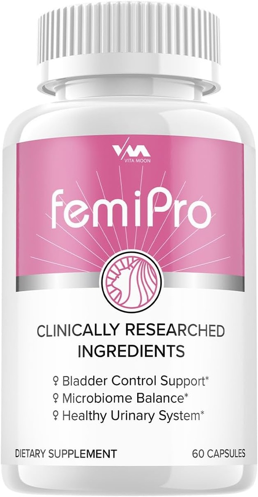 (1 balenie) Femi Probiotiká - FemiPro Advanced Formula Control Support Bladder, Microbome Balance, Healthy Urinary System, 60 kapsúl