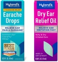 Bundle of Hyland's Earache kvapky 0.33 Fl Oz a suchý olej na úľavu od ucha, uľaviť podráždenie ucha rýchlo, pre svrbenie a suché zavlažované uši, vek 2 a hore, deň a noc kvapky, 0.5 Ounce