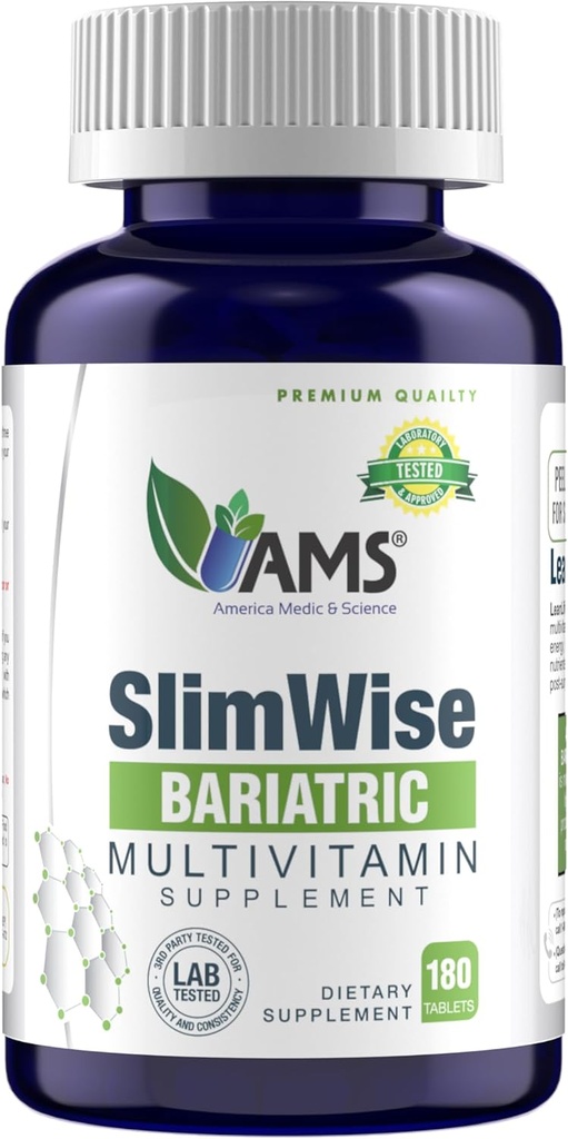 America Medic & Science SlimWise Bariatric Multivitamín 180 Caplets 