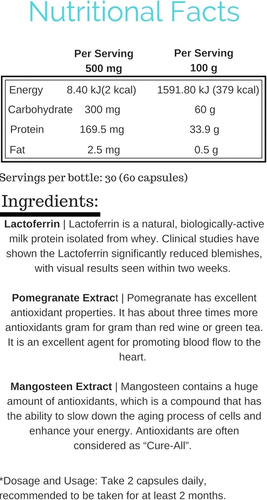 Praventac & Ag-Factor 1-mesačné balenie Znížte akné, Pimple, Bleames, Treat Scar (1 fľaša každá / 60 kapsula vo fľaši)